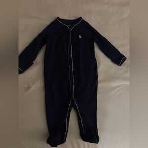 Ralph Lauren Blue Footies One Piece